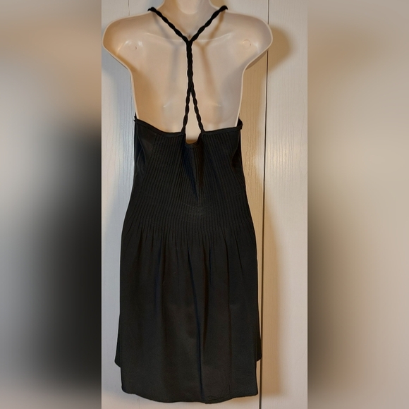 Banana Republic Twisted Straps Pleated Silk Skater Mini Dress Size 10P Scoop - Picture 12 of 13